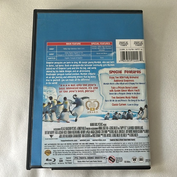 Blu-ray HAPPY FEET - BLOCKBUSTER MOVIE - Picture 2 of 2